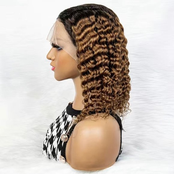 Ombré Natural Black/Blonde (1B/27)T Part 13x4x1 LaceFrontal Brazilian Human Hair - Picture 7 of 7